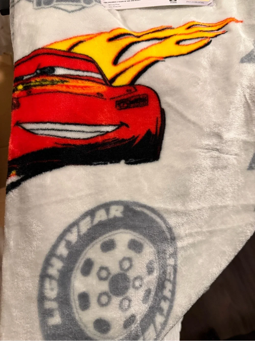 Disney Cars Lightning McQueen Plush Throw - Red, White, Yellow, Black